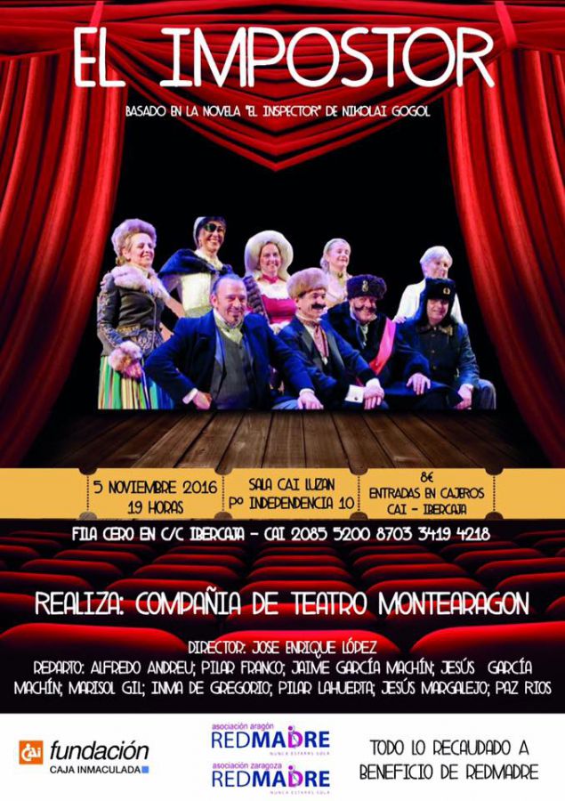 Teatro benefico para redmadre zaragoza noviembre 2016