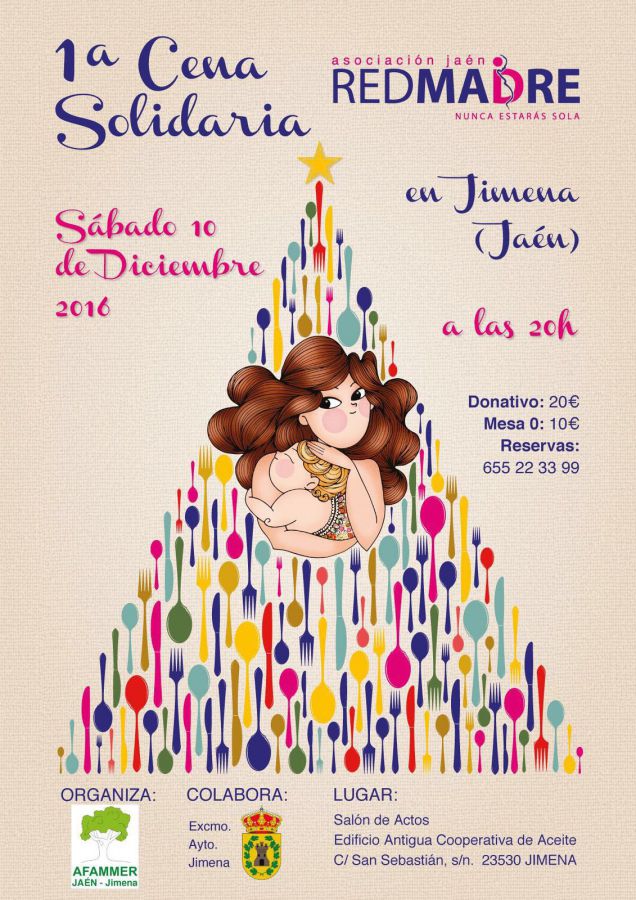 cena solidaria REDMADRE Jaen diciembre 2016