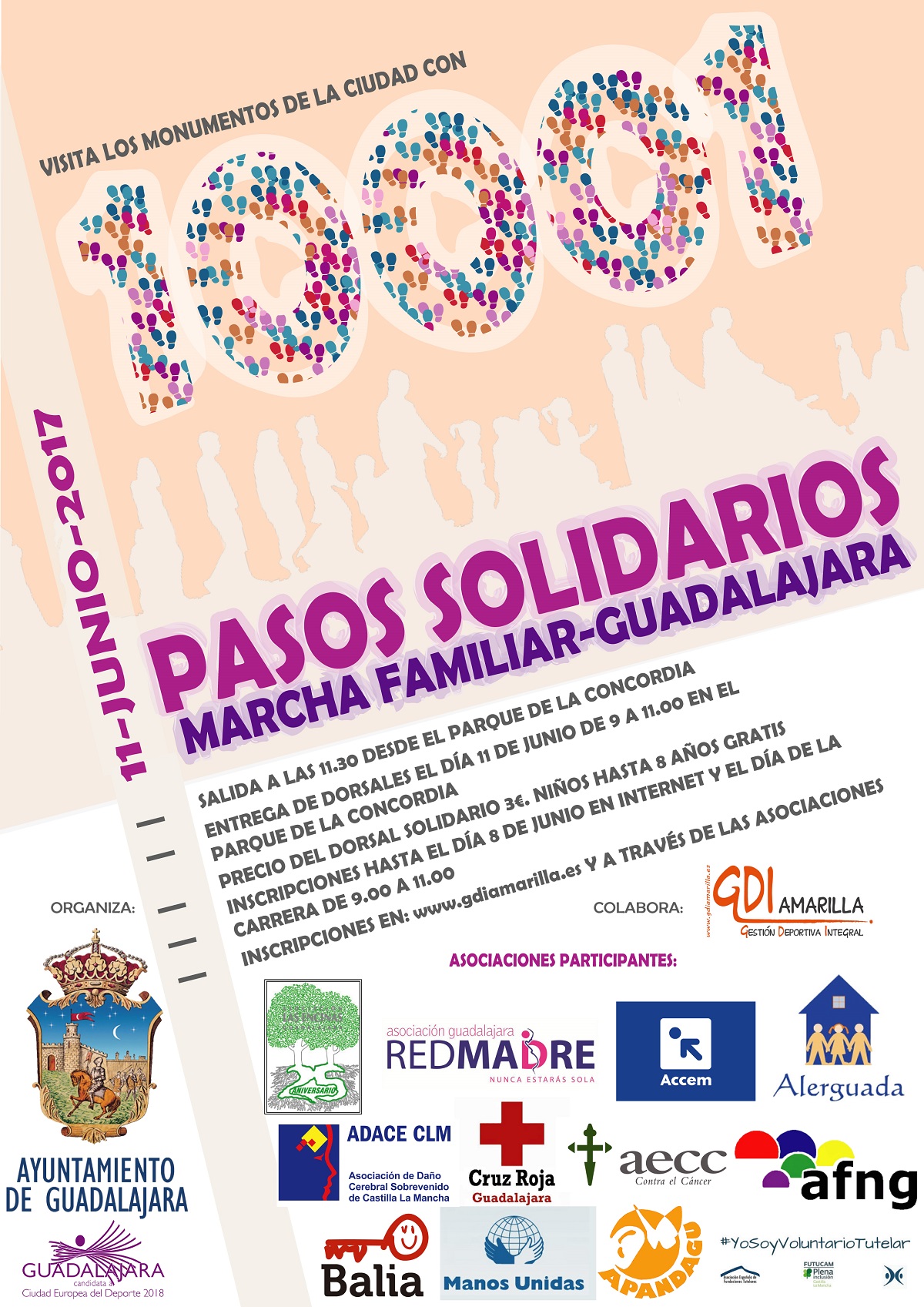 REDMADRE Guadalajara CARTEL 10001 pasos 2017