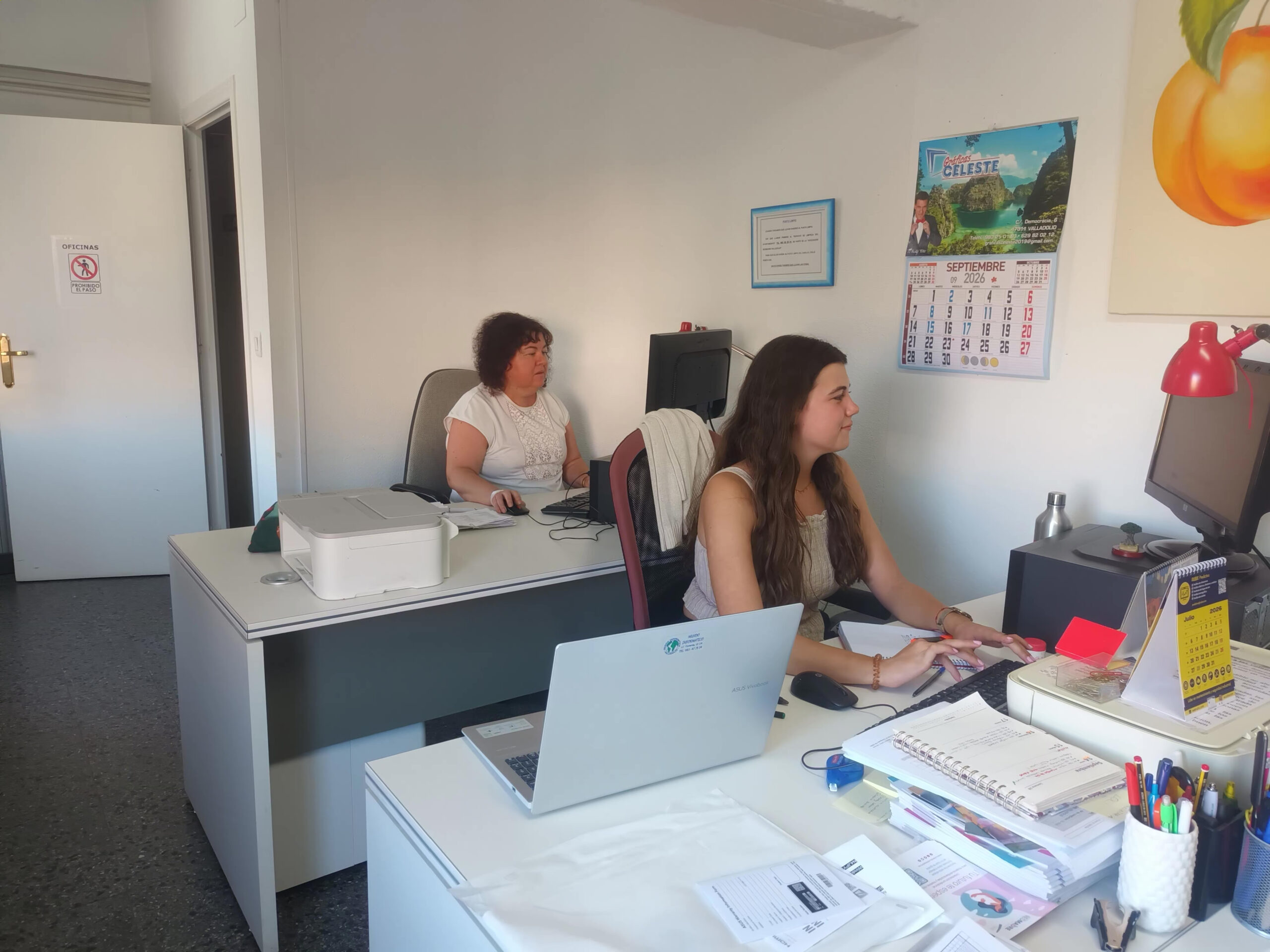 Trabajadora social y una de las voluntarias de la Asociación REDMADRE Valladolid. 