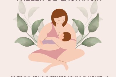 Post de Instagram taller charla lactancia y maternidad ilustración colores pastel