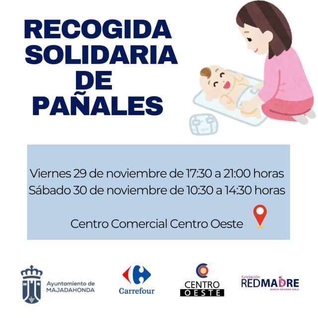 Mañana viernes de 17:30 a 21:00 horas y el este sábado de 10:30 a 14:30 nos vemos en @cccentrooeste en la recogida de pañales para las madres  de #REDMADRE💕 Gracias a @carrefoures y @majadahondaayto 🫶🏻🫶🏻🫶🏻

¡Contamos con todos vosotros!